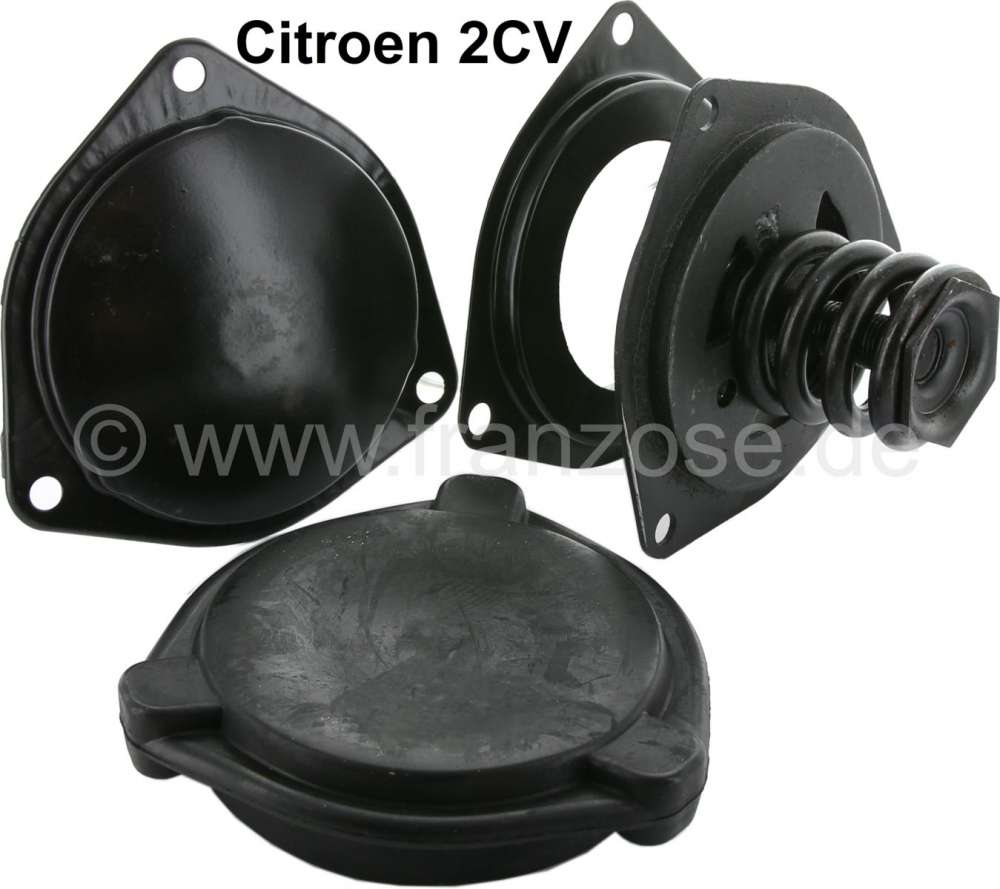 Citroen-2CV - Reibungsdämpfer (komplett mit Deckel, Gummiabdeckkappe), an der Vorderachse. Passend für