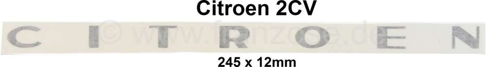 Citroen-2CV - 2CV, Schriftzug Aufkleber 
