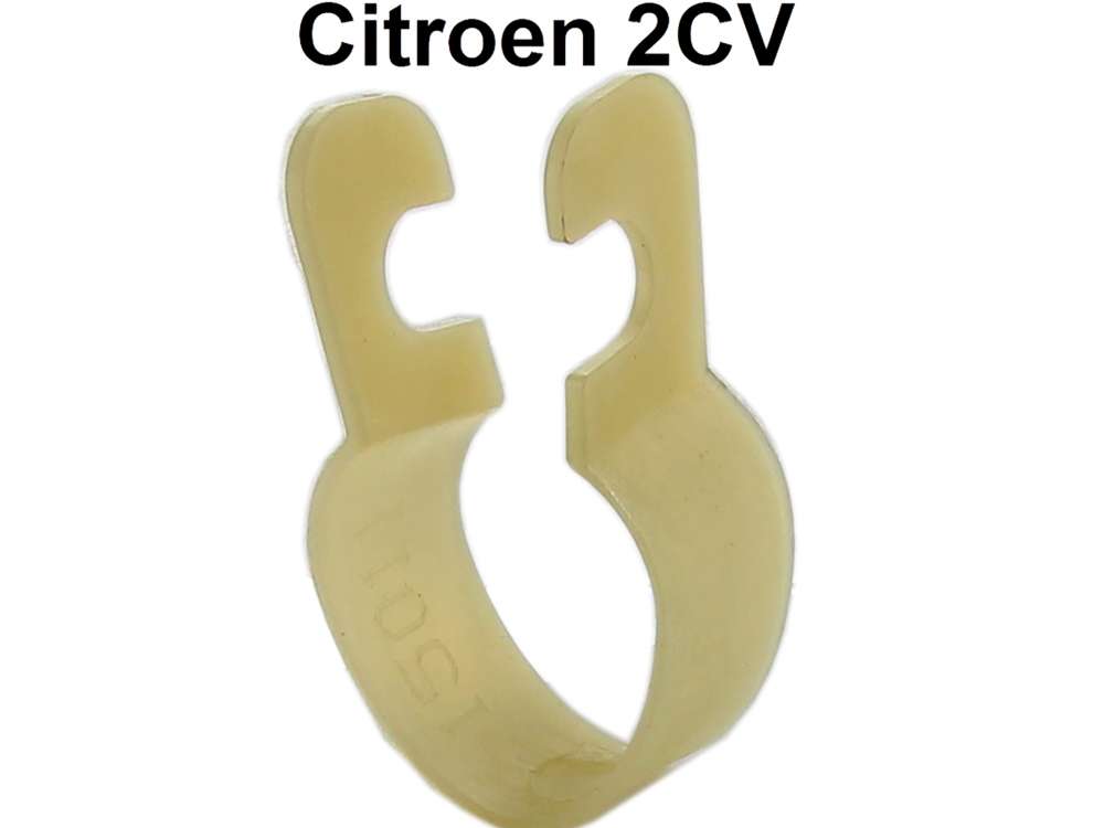 Citroen-2CV - Zündkabel Plastikhalter, am Scheinwerferträger. Für Citroen 2CV.