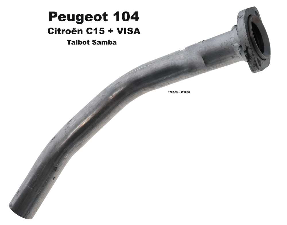 Sonstige-Citroen - P 104/Visa/Samba, Auspuff Krümmerrohr. Passend für Peugeot 104 (0,9L - 1,4L). Citroen C1