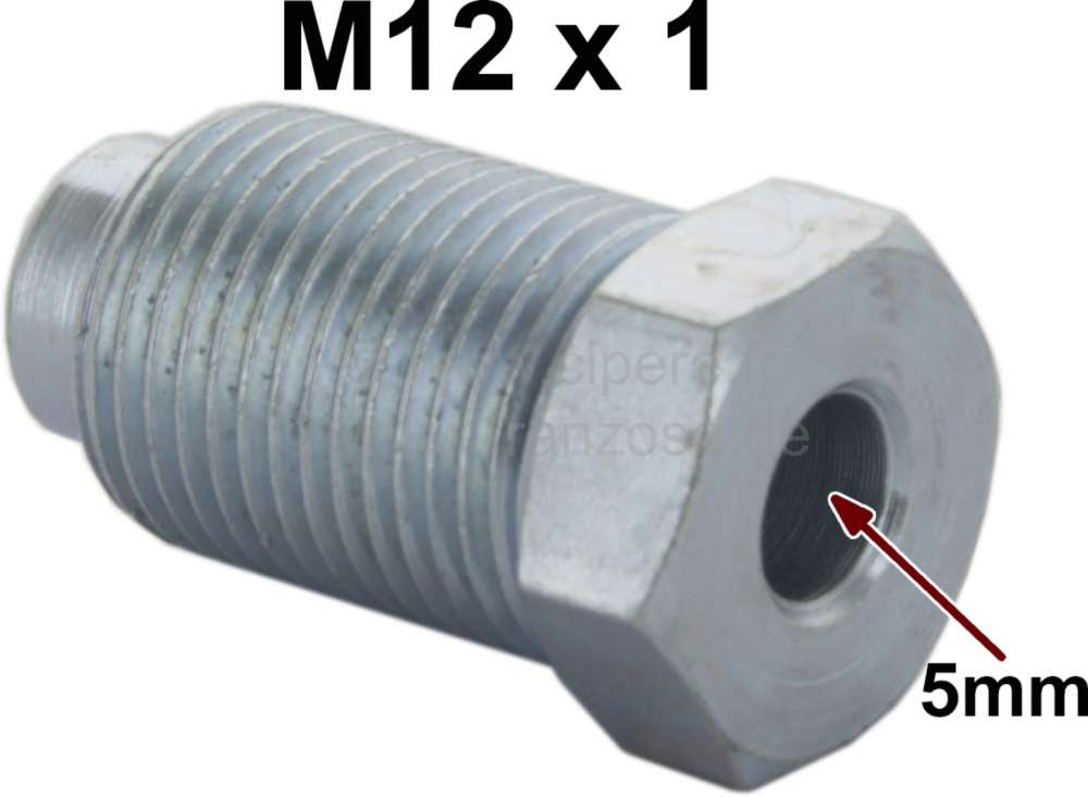 Sonstige-Citroen - Bördelschraube M12x1 für 5mm Leitung. Länge + Breite über alles: 13 x 24mm