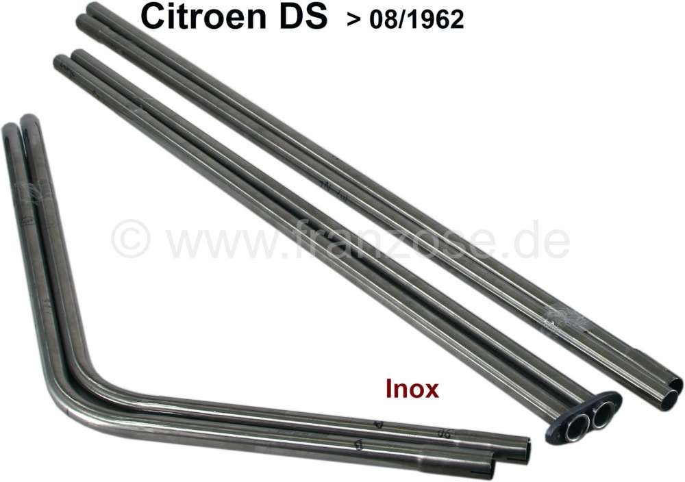 Citroen-DS-11CV-HY - DS >61, Auspuff Endrohre, angefertigt aus Edelstahl. Passend für Citroen DS, bis Baujahr 