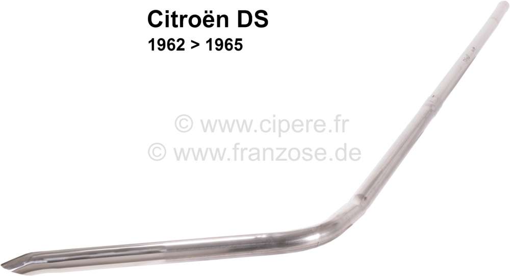 Citroen-DS-11CV-HY - DS 62>65, Auspuff Endrohr, angefertigt aus Edelstahl. Passend für Citroen DS, ab Baujahr 