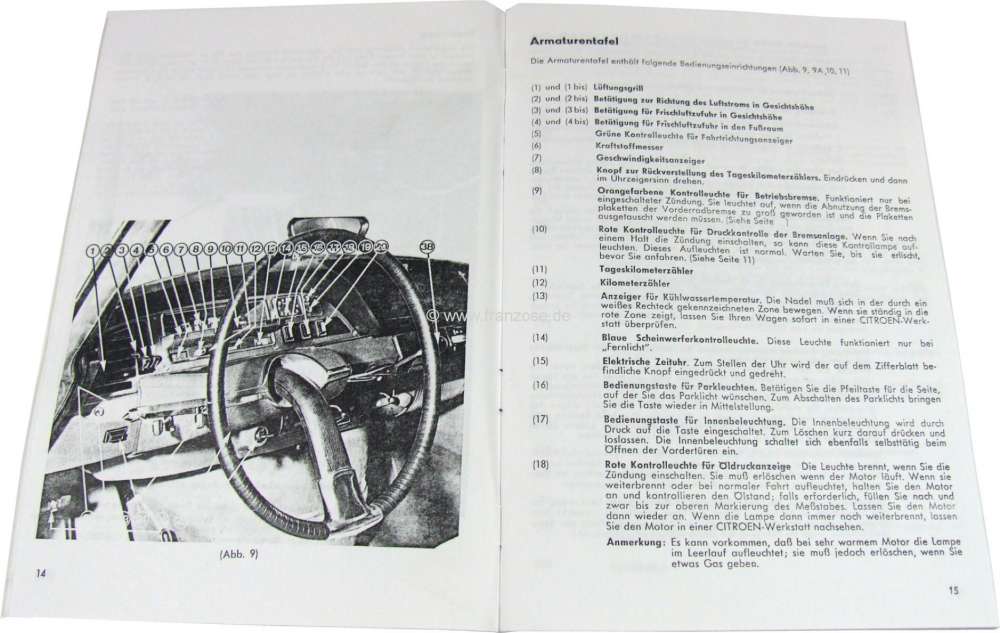 Citroen-DS-11CV-HY - Betriebsanleitung, DS 21 mechanisches Getriebe. (104 PS). Ausgabe 10/1968. 50 Seiten. Nach