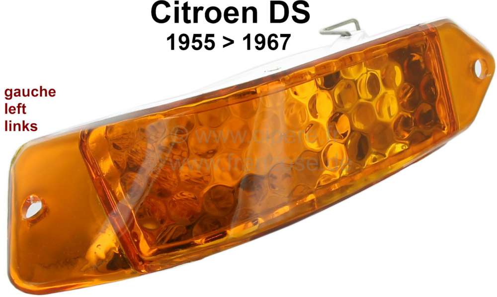 Citroen-DS-11CV-HY - Blinker vorne links komplett. Passend für Citroen DS, von Baujahr 1955 bis 1967. Blinkerg