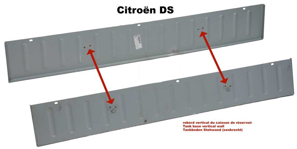 Sonstige-Citroen - Tankboden Stehwand (senkrecht). Passend für Citroen DS. Super Nachfertigung wie Original!