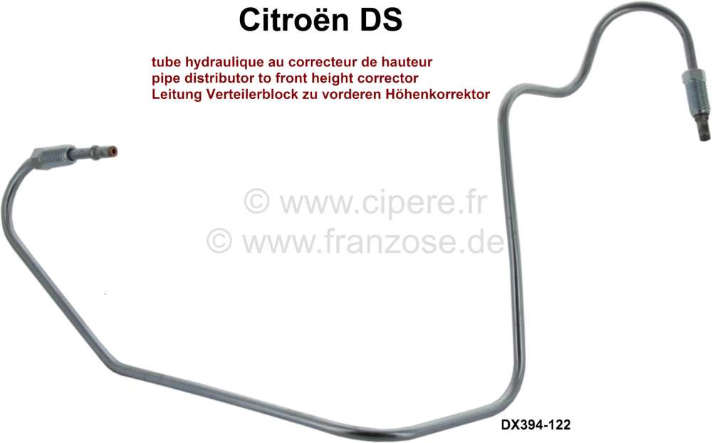 Sonstige-Citroen - Hydraulikleitung zwischen dem Verteilerblock und dem vorderen Höhenkorrektor. Passend fü