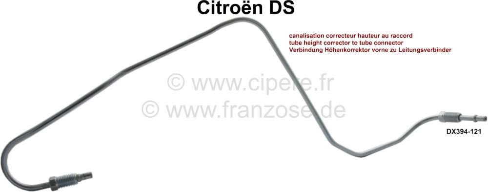 Sonstige-Citroen - Hydraulikleitung zwischen dem vorderen Höhenkorrektor und dem Leitungsverbinder, an dem F