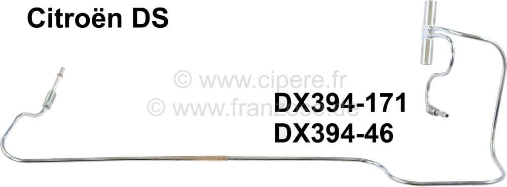 Sonstige-Citroen - Hydraulikleitung - Zulaufleitung, vorne. Passend für Citroen DS. Or. Nr. DX394-171, DX394