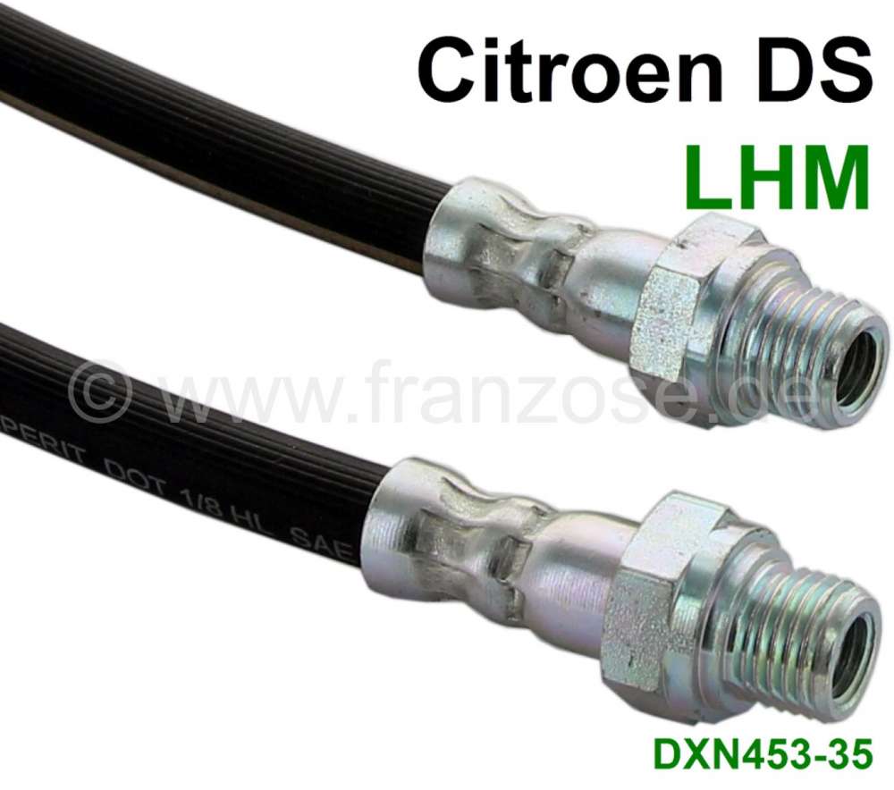 Citroen-DS-11CV-HY - Bremsschlauch hinten, Hydrauliksystem LHM, Links oder rechts passend. Passend für Citroen