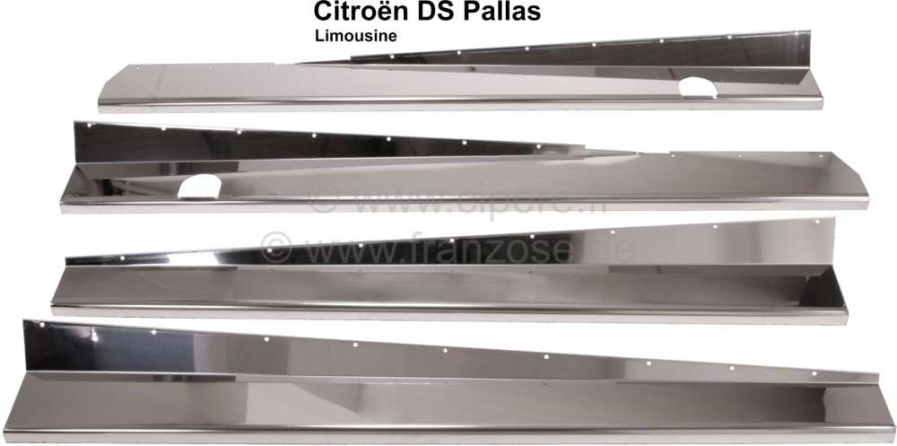 Citroen-DS-11CV-HY - Schweller Verkleidung (4 Stück, für das ganze Fahrzeug) außen. Passend für Citroen DS 
