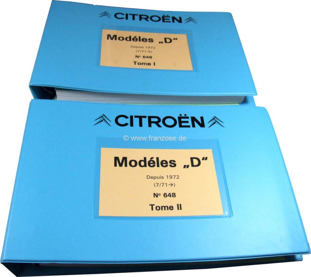 Citroen-DS-11CV-HY - Ersatzteilkatalog, für Citroen DS. Band 1 + 2. Modelle ab 07/1971. 800 Seiten. Nachfertig