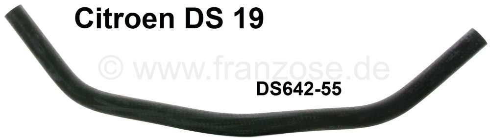 Citroen-DS-11CV-HY - Heizungskühlerschlauch. Passend für Citroen DS 19. Innendurchmesser beidseitig: 12,0mm. 