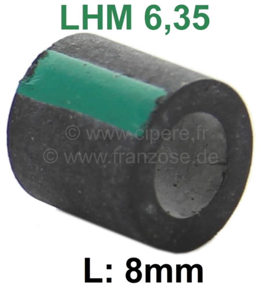 Citroen-DS-11CV-HY - Hydraulikleitungsgummi 6,35mm, LHM (grün), 10mm Aussendurchmesser! Ca. 8mm lang. Passend 