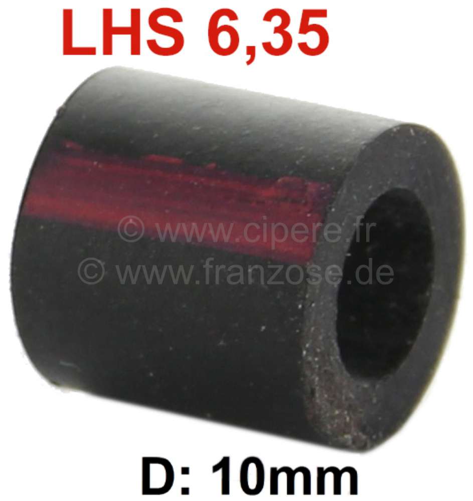 Citroen-DS-11CV-HY - Hydraulikleitungsgummi 6,35mm, LHS (rot). 10mm Aussendurchmesser! Passend für Citroen DS,