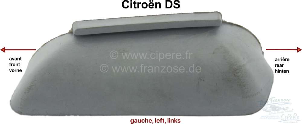 Citroen-DS-11CV-HY - Dichtungsgummi unten links (Farbe grau), an der B-Säule (Türanschlag, Abdichtung der Tü