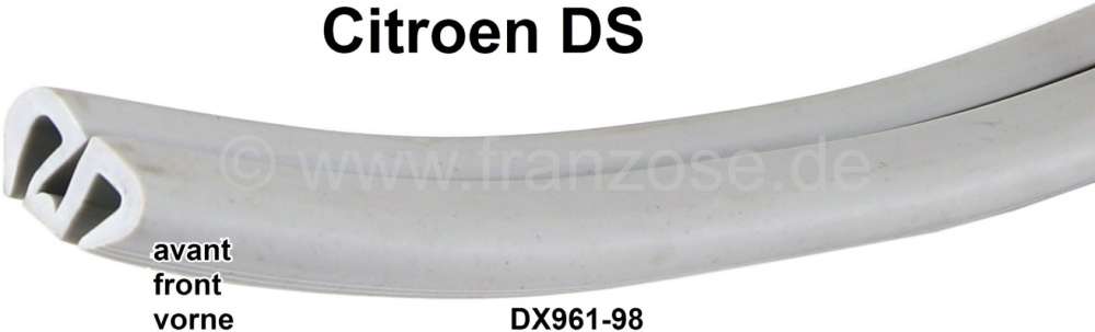 Sonstige-Citroen - Windschutzscheibendichtung in grau. Passend für Citroen DS. Or. Nr. DX961-98.