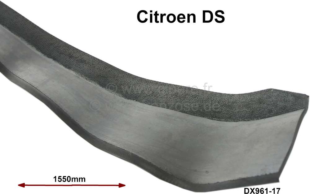 Citroen-2CV - Windschutzscheibendichtung unten, passend für Citroen DS. Or. Nr. DX961-17. Länge: 1550m