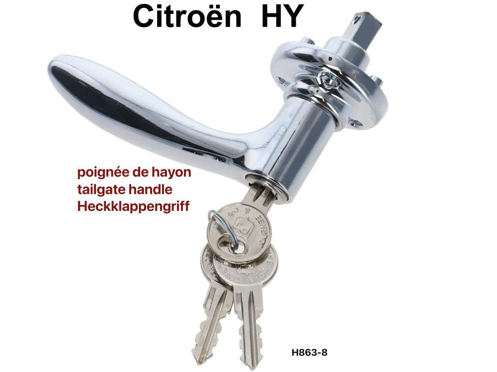 Citroen-DS-11CV-HY - Heckklappengriff, passend für Citroen HY. Or. Nr. H8638