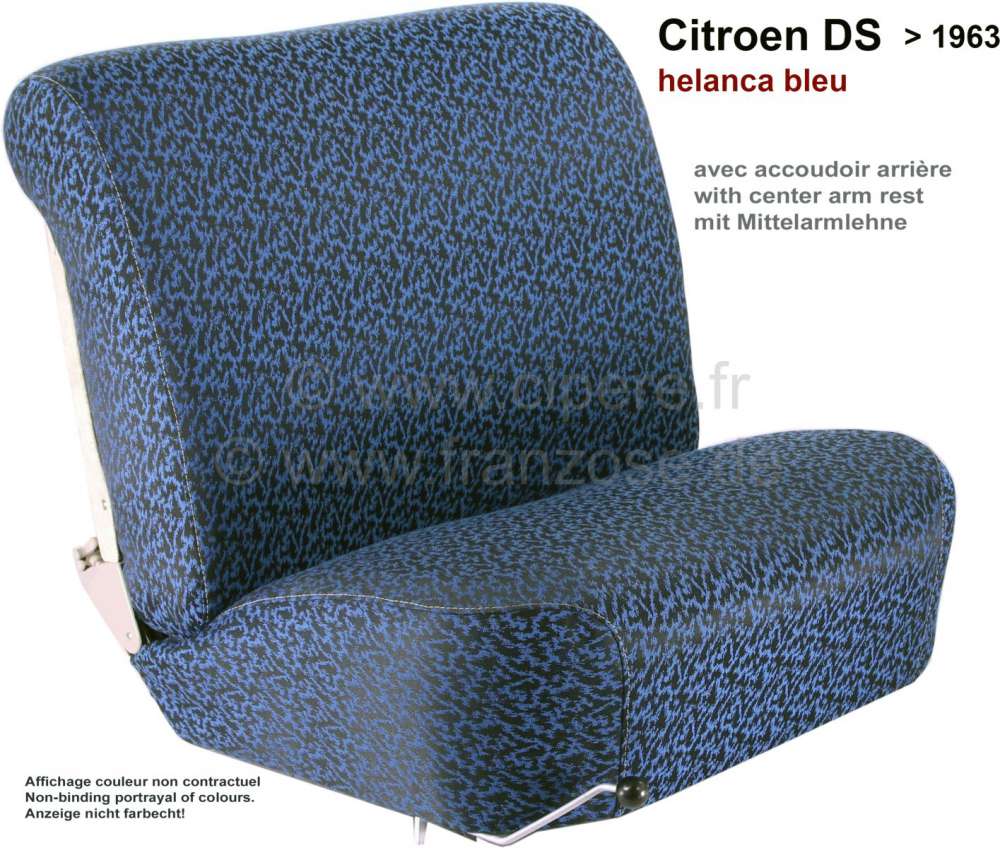 Citroen-2CV - DS > 1962, Sitzbezüge vorne + hinten. Citroen DS, bis Baujahr 1962 (niedrige Rückenlehne