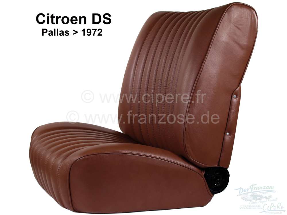 DS Pallas, Sitzbezüge vorne und hinten. Citroen DS Pallas, bis Baujahr ca.  1972 (neues Model, Handrad für Rückenlehne