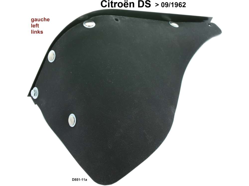 Sonstige-Citroen - Schmutzfänger vor dem Hinterrad. Rechts, mit Metallhalterung. Passend für Citroen DS, bi
