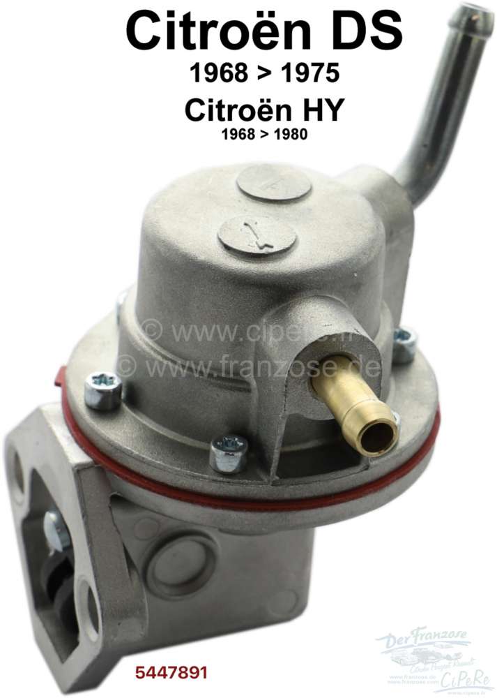 Citroen-DS-11CV-HY - Benzinpumpe komplett aus Metall. Kurzer Betätigungshebel. Passend für Citroen DS, ab Bau