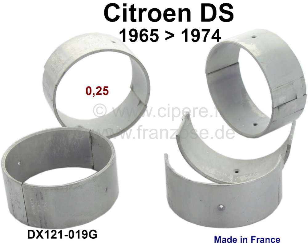 Citroen-DS-11CV-HY - Pleuellager (kompletter Satz). Passend für Citroen DS, ab Baujahr 1965. Nachfertigung wie