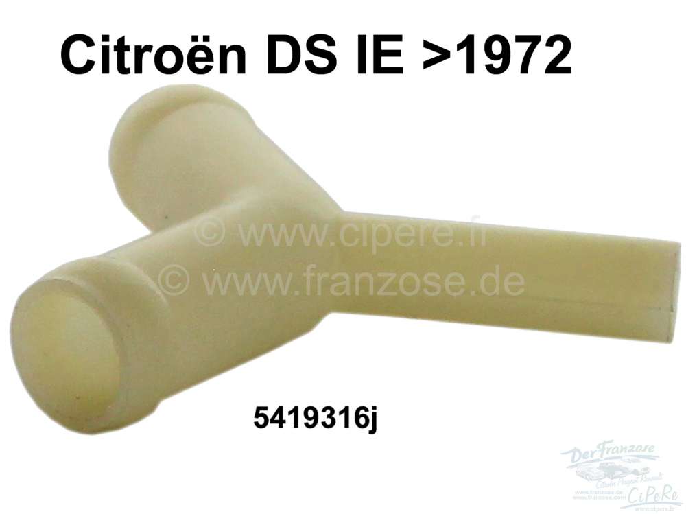 Citroen-DS-11CV-HY - 3 Wegeverbinder Luftfilter oben, DS IE bis 07/72. Or.Nr.5419316J