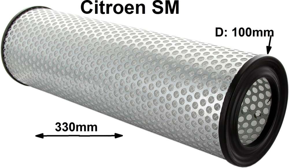 Citroen-DS-11CV-HY - SM, Luftfiltereinsatz, passend für Citroen SM IE! Länge: 330. Durchmesser: 100mm.