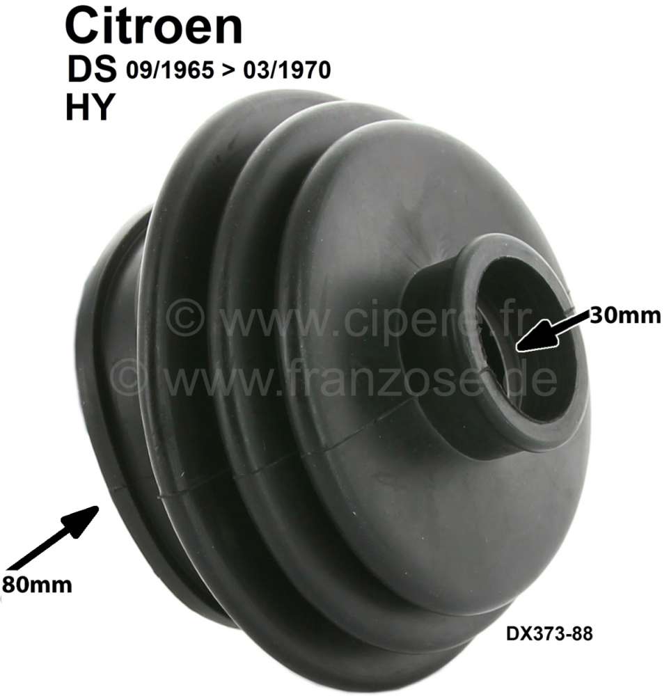Citroen-2CV - Antriebswellenmanschette getriebeseitig (für Aluminium Tripodes Gehäuse rund). Passend f
