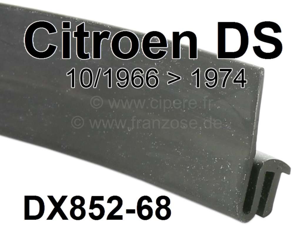 Citroen-DS-11CV-HY - Stirnwand (Motor Stirnwand) Abdichtgummi. Dies Dichtung ist oben auf der Stirnwand montier
