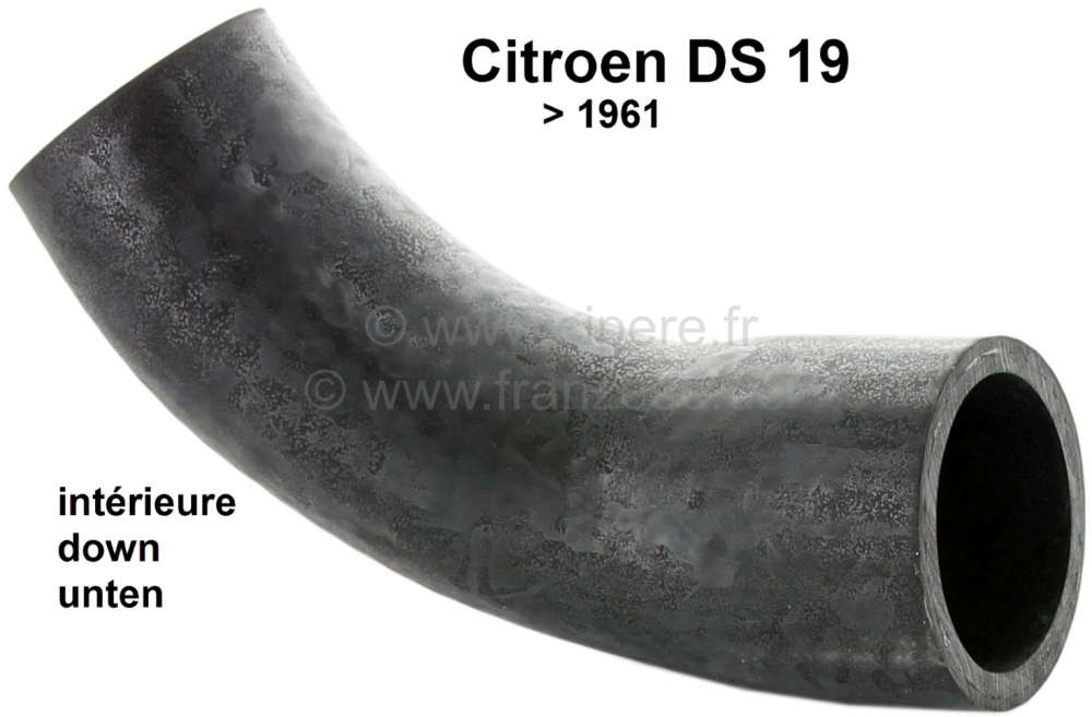 Sonstige-Citroen - Kühlerschlauch unten am Kühler (Wasserschlauch). Passend für Citroen DS, bis Baujahr 19