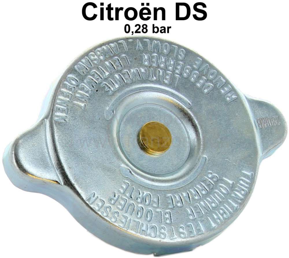 Citroen-DS-11CV-HY - Kühlerdeckel, passend für Citroen DS, bis Baujahr 07/1972 + HY (Benziner) ab Baujahr 196