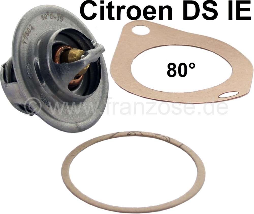 Citroen-DS-11CV-HY - Thermostat 80°C. Verbaut im Wasserpumpengehäuse. Passend für Citroen DS IE (Einspritzer