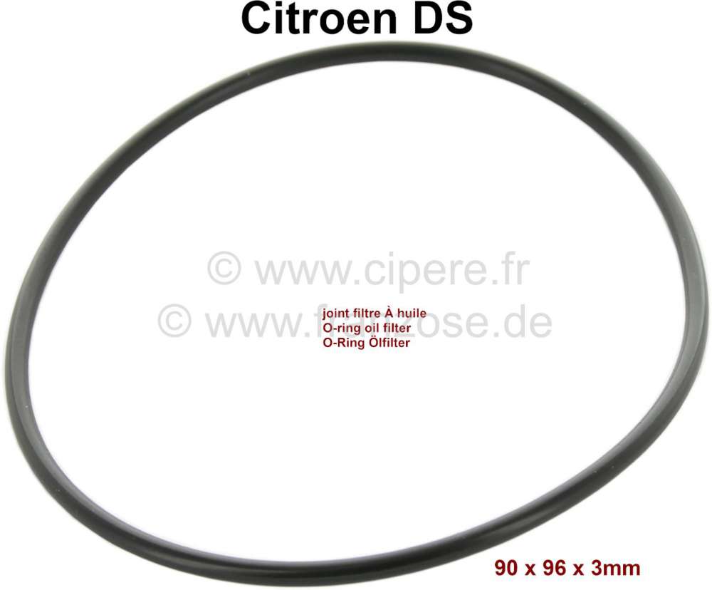 Citroen-DS-11CV-HY - Ölfilterdichtring (O-ring), im Motorgehäuse. Passend für Citroen DS. Abmessung: 90x96x3