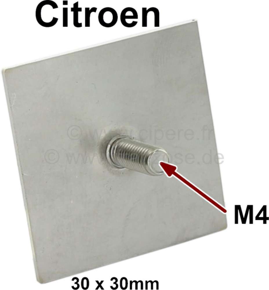 Citroen-2CV - Klammer für Zierleiste. Abmessung: 30x30mm. Passend für Citroen DS Cabrio. Made in Germa