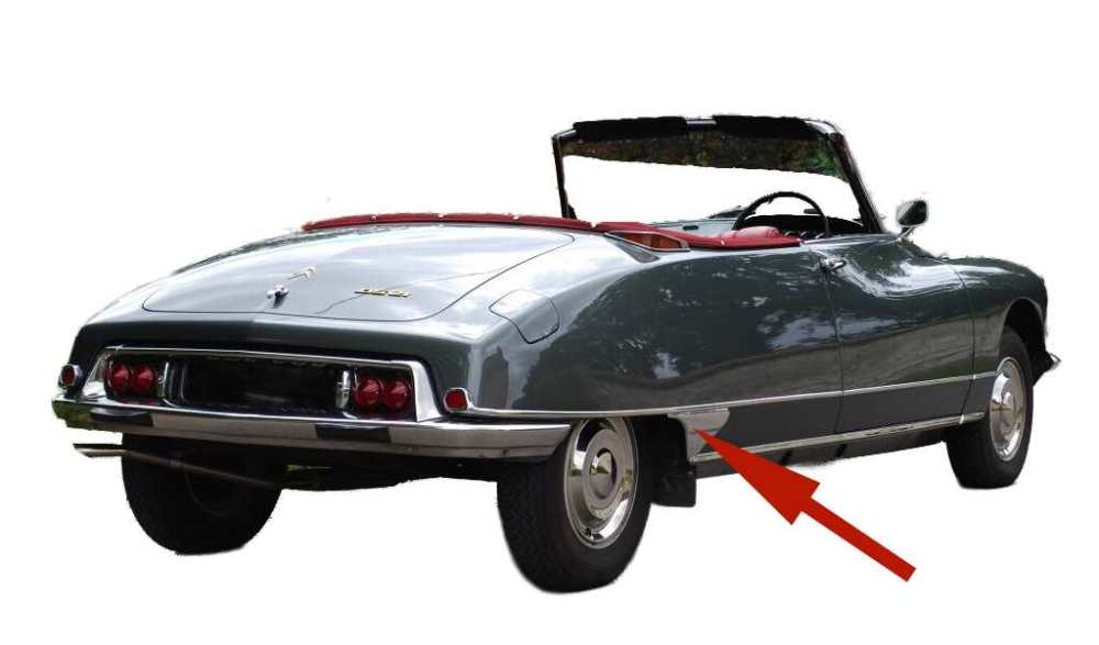 Peugeot - Steinschlagschutzecke (1 Paar) für den hinteren Kotflügel. Passend für Citroen DS Cabri