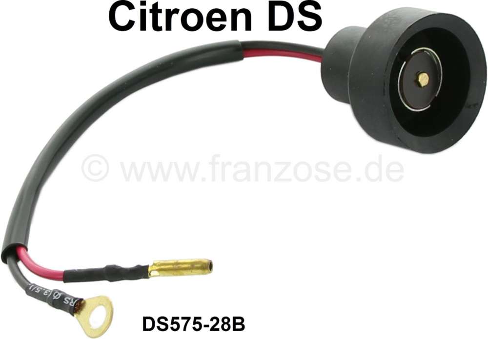 Citroen-DS-11CV-HY - Blinker hinten, Fassung mit Gummikappe und Anschlußkabel, für die hinteren Blinker der D