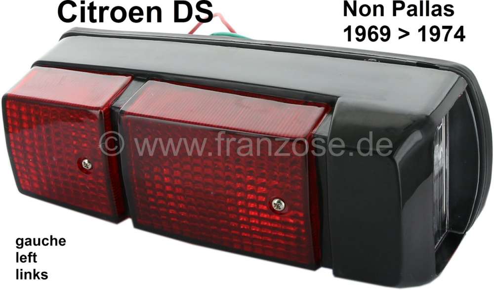 Alle - Rückleuchte hinten links (komplett). Farbe: schwarz. Passend für Citroen DS Limousine (N