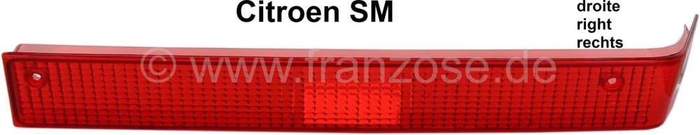 Sonstige-Citroen - SM, Rücklicht Blinkerkappe rechts. Farbe: rot. Passend für Citroen SM, USA Version.
