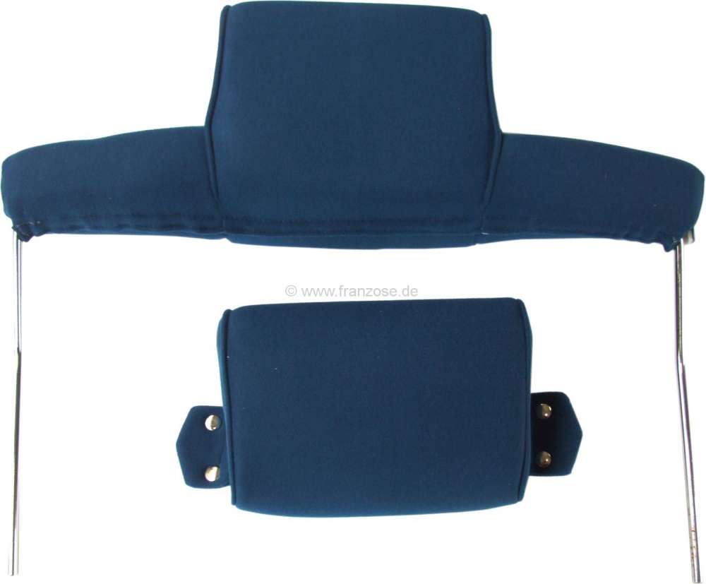 Citroen-DS-11CV-HY - Kopfstütze breit, passend für Citroen DS (2-teilig). Stoff dunkelblau. Per Stück.