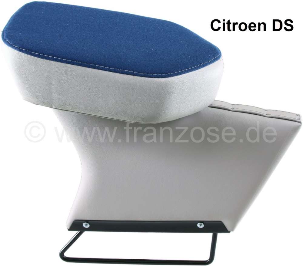 Alle - Mittelarmlehne, passend für Citroen DS. Velour dunkelblau.