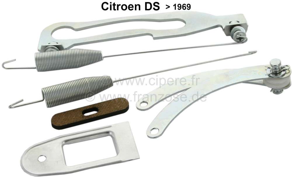 Sonstige-Citroen - Türfangband, Komplettes Set für das Türfangband (pro Seite). Silber verzinkt. Passend f