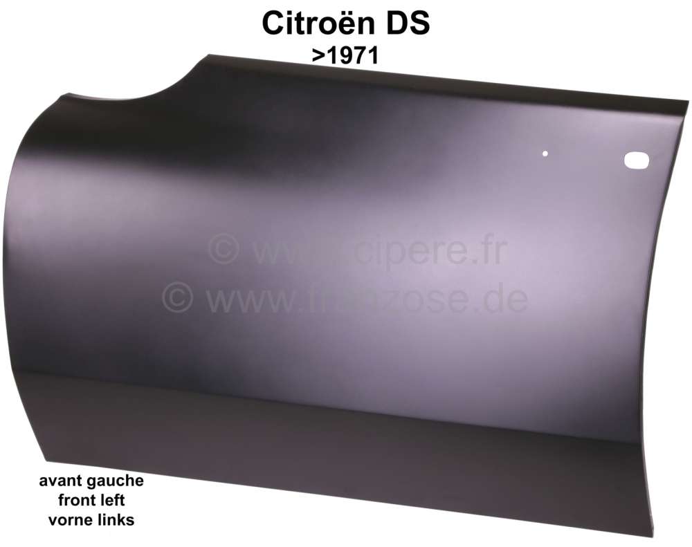 Sonstige-Citroen - Türaußenhaut komplett, vorne links (erhabene Türgriffe). Passend für Citroen DS, bis B