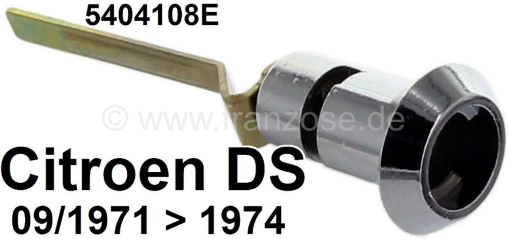 Schließzylinder Gehäuse (Aufnahme für das Schloß), in der Vordertür.  Passend für Citroen DS, ab Baujahr 1971. Or.
