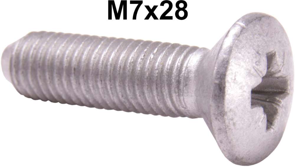 Schraube (Senkkopf) M7, Aluminium, für die Schlossfalle. Passend für  Citroen DS, bis Baujahr 1971. Citroen HY, ab Bauj