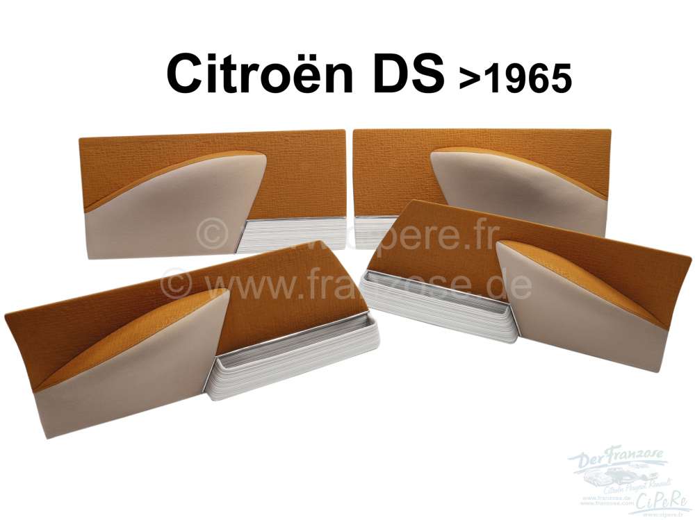 Sonstige-Citroen - DS >65, Türverkleidungen (4 Stück). Passend für Citroen DS, bis Baujahr 1965. Farbe ock