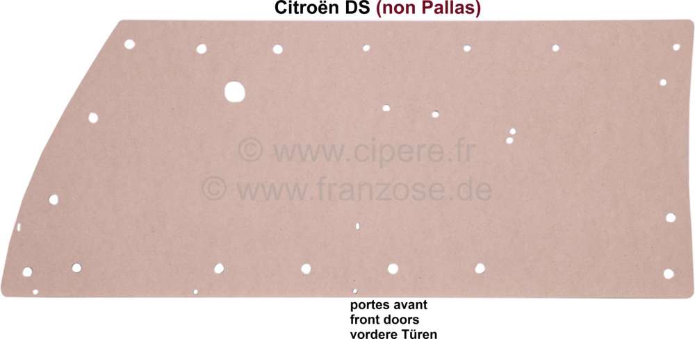 Sonstige-Citroen - Türverkleidungsholz vorne, ohne Bezug. Passend für Citroen DS Non Pallas. Per Stück, li