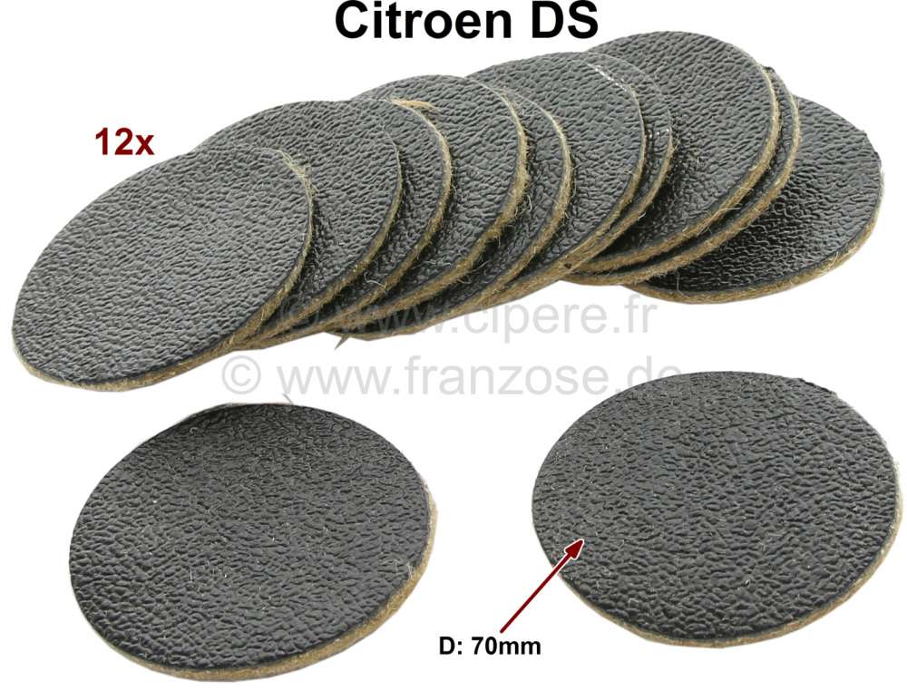 Citroen-DS-11CV-HY - Türverkleidung Dämpf-Puffer (12 Stück). Passend für Citroen DS, ab Baujahr 1970. Diese